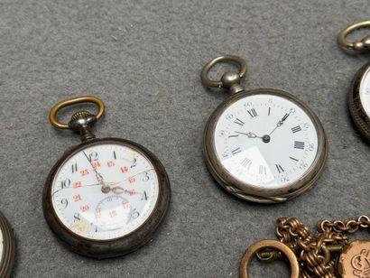 Dix montres à gousset, dont 7 en argent 800°/00...