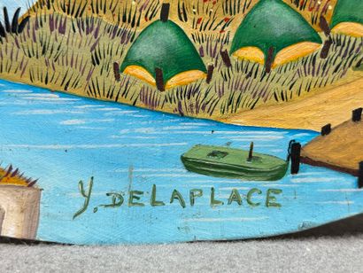 Yves DELAPLACE (1951)
Manoir au bord du lac.
Huile...