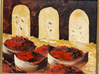 Artiste XXI siècle.
Marché aux épices. 
huile...