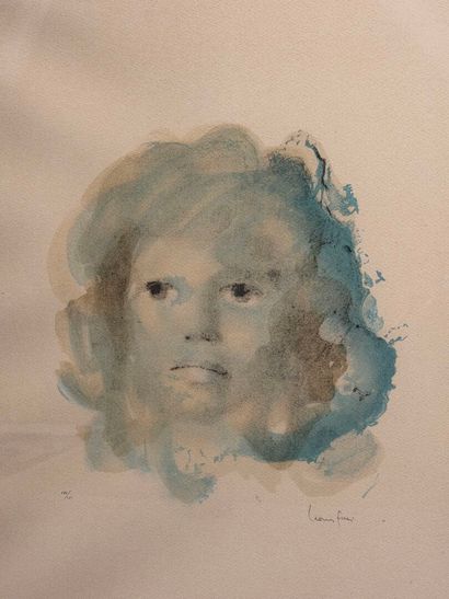 Leonor FINI
Portrait de jeune fille. 
Lithographie...
