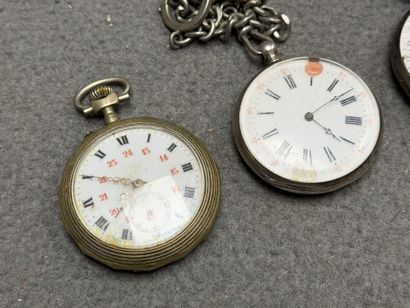 Dix montres à gousset, dont 7 en argent 800°/00...