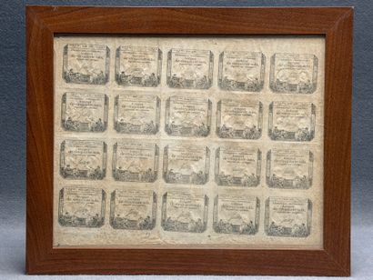 Assignats. 
38 x 49 cm. 
48 x 58 cm avec...