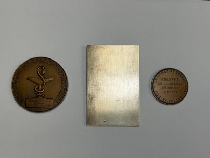 Trois médailles en bronze 
D. :6 cm, 8,5...