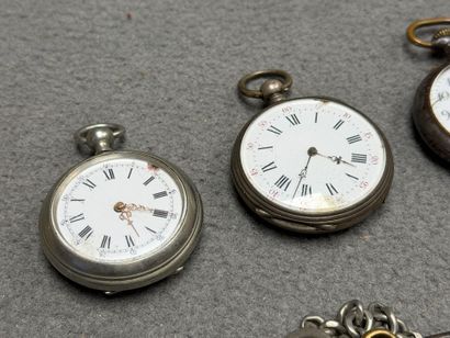 Dix montres à gousset, dont 7 en argent 800°/00...