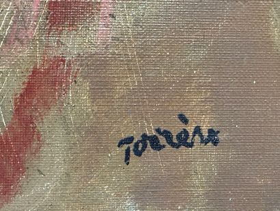 Portrait de femme. 
huile sur toile, signée...