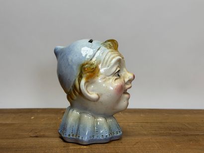 SAINT CLEMENT
Tirelire Pierrot en faïence.
H:...