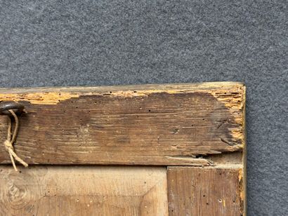 Miroir cadre en bois et stuc. 
60 x 35 c...
