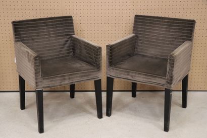 CASAMILANO Paire de fauteuils modernes garnis...