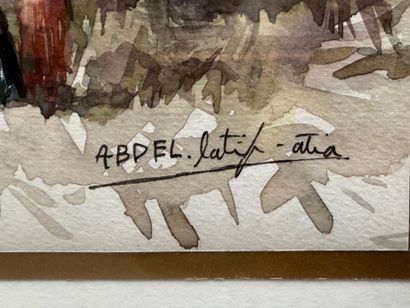 Ecole orientaliste XX°
Aquarelle signée ABDEL...