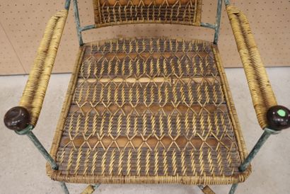 Fauteuil de jardin. 
H. :88 cm.