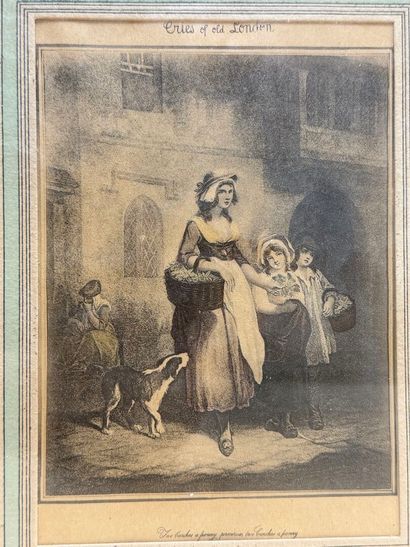 Cries of old london. 
Quatre gravures sous...