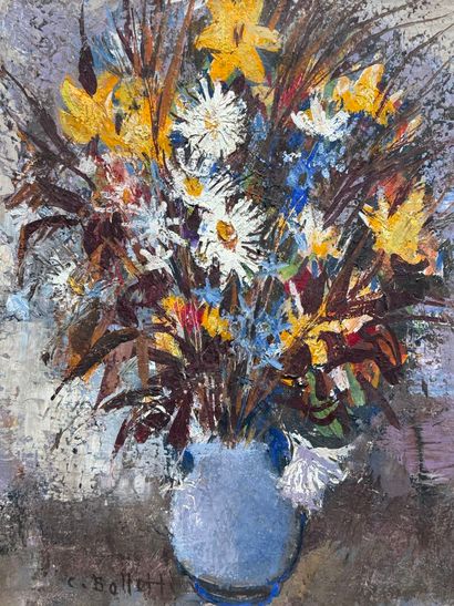 César BOLLETTI (1915-1995). 
Fleurs des champs....