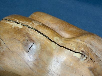 Sculpture en bois. 
27 x 50 x 28 cm.