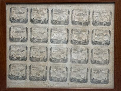 Assignats. 
38 x 49 cm. 
48 x 58 cm avec...
