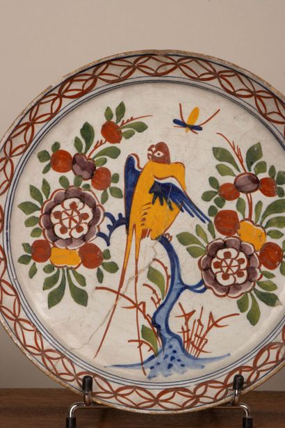 Ensemble de trois assiettes décoratives en...