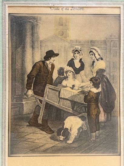 Cries of old london. 
Quatre gravures sous...