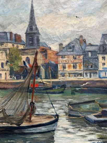 GABORIAU (XX°) . 
Le vieux bassin à Honfleur....
