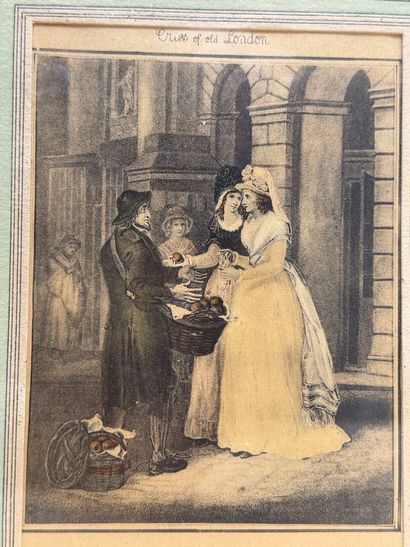 Cries of old london. 
Quatre gravures sous...
