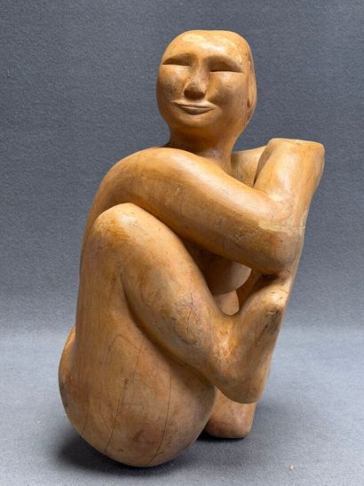 Sculpture en bois. 
27 x 50 x 28 cm.
