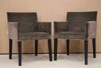 CASAMILANO Paire de fauteuils modernes garnis...