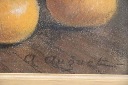 Ecole Française XX°
Nature morte aux clementines
Pastel...