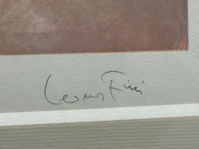 Léonor FINI (1907-1996) 
Visage 
Lithographie,...