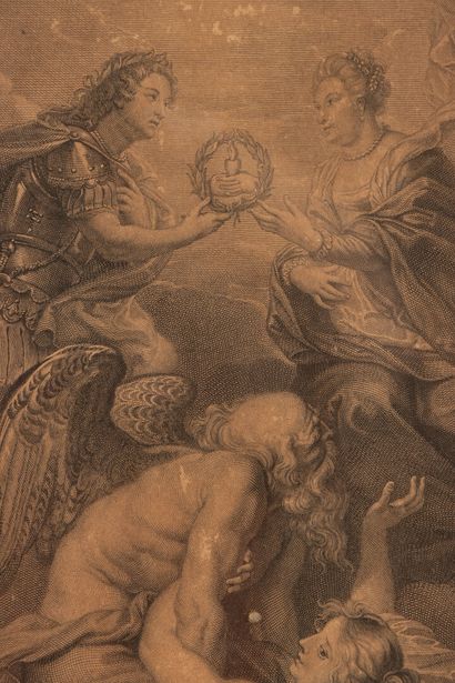 Paire de gravures encadrées d'après Pierre-Paul...