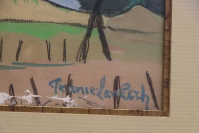 France LAWLERH (XX°)
Paysage de campagne....