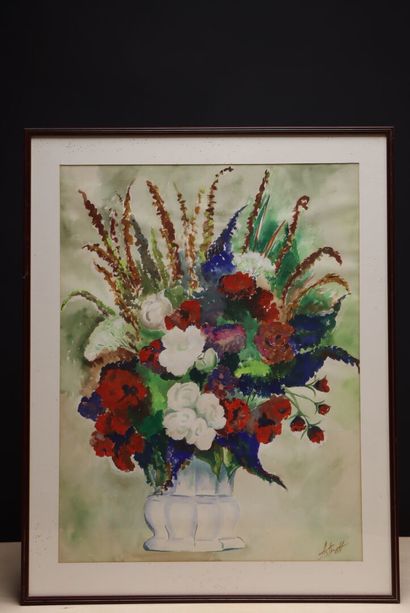 Victor ASTROFF ( XX°)
Nature morte au bouquet...