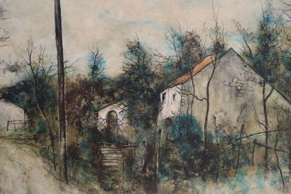 Bernard GANTNER (1928-2018) 
Paysage de campagne....