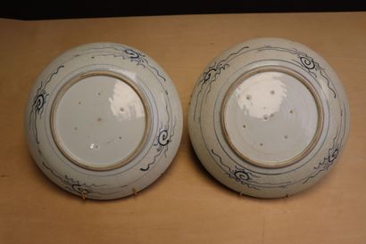 Deux plats rond en porcelaine du Japon XX°
D....