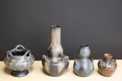 Alfred LEBRET (1871-1955) Trois vases et...