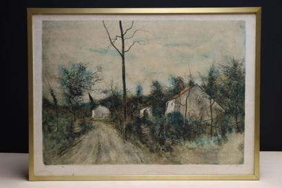 Bernard GANTNER (1928-2018) 
Paysage de campagne....