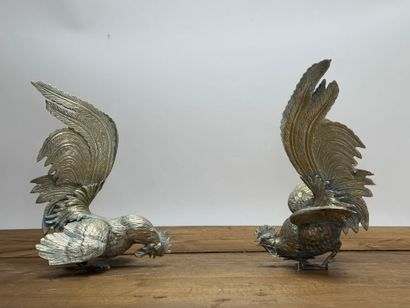 Combat de coqs
Deux statuettes en alliage...