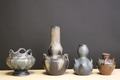 Alfred LEBRET (1871-1955) Trois vases et...
