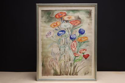 Victor ASTROFF ( XX°)
Nature morte aux fleurs....