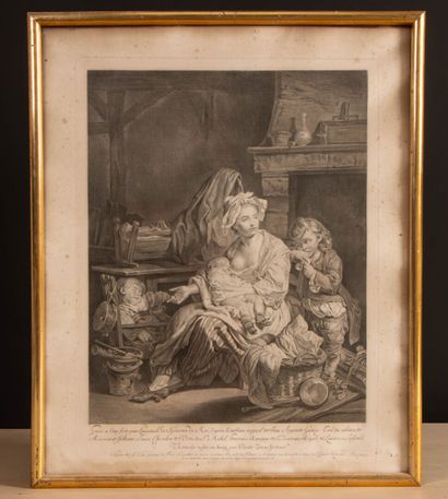 Paire de gravures d'après GREUZE 
L'enfant...