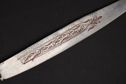 Grand couteau pliant type navaja, 
Manche...