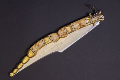 Couteau pliant garnitures en laiton plaquettes...