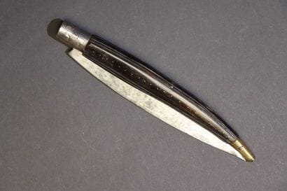 Grand couteau navaja début XIX°, manche en...