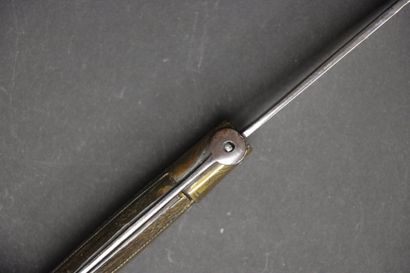 Grand couteau pliant type navaja, XIX°
Manche...