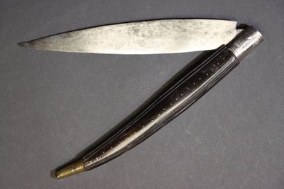 Grand couteau navaja début XIX°, manche en...