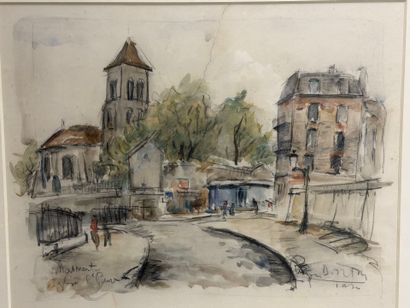 Ecole parisienne XX°
Montmartre, Eglise Saint...