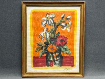 Franz PRIKING (1929-1979)
Bouquet de fleurs
Lithographie...