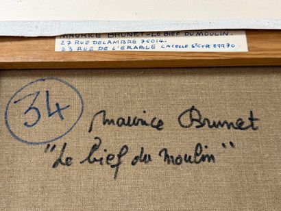 Maurice BRUNET (1911-1997)
Le bief du moulin
huile...