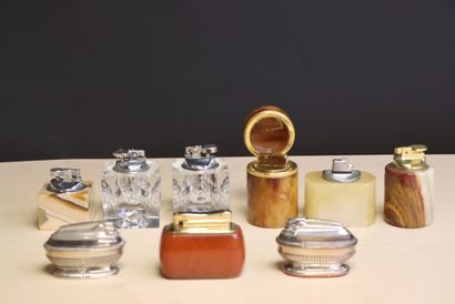 Collection de Neuf briquets de table. 
1970/1980
H....