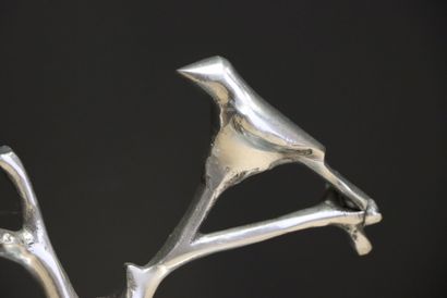 Paire de serviteurs muets à décor d'oiseaux....