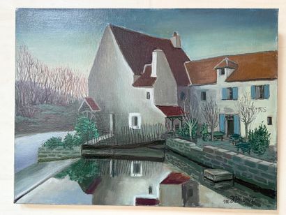 Maurice BRUNET (1911-1997)
Le bief du moulin
huile...