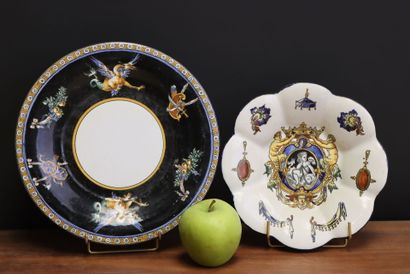Gien. 
Assiette creuse et assiette plate...
