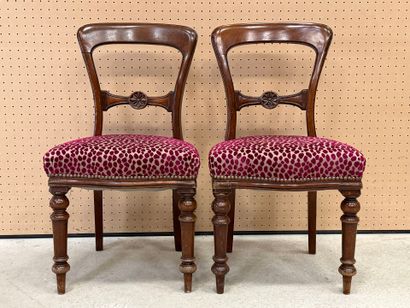 Paire de chaises en acajou fin XIX°
H. :88...